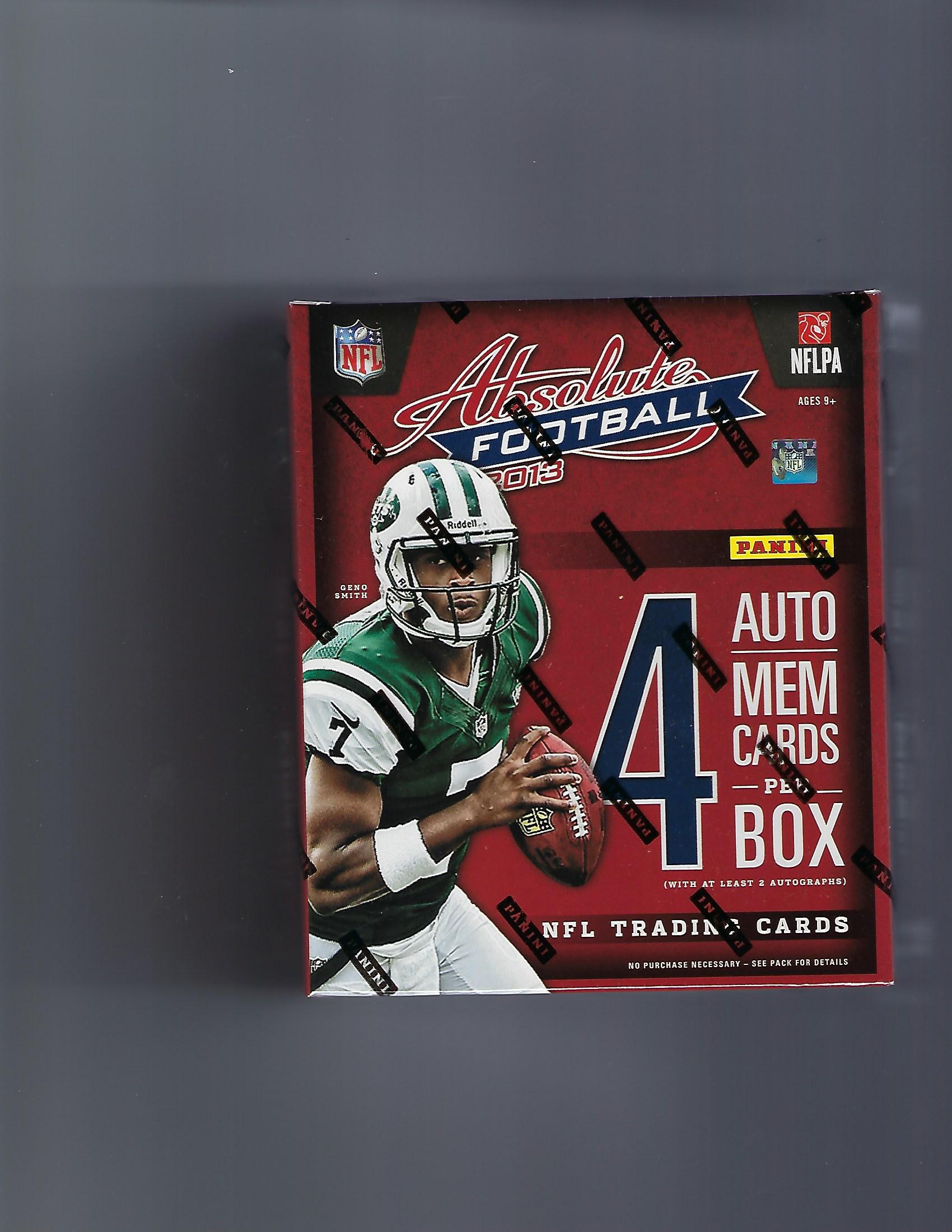 2013 PANINI ABSOLUTE FOOTBALL HOBBY SEALED BOX