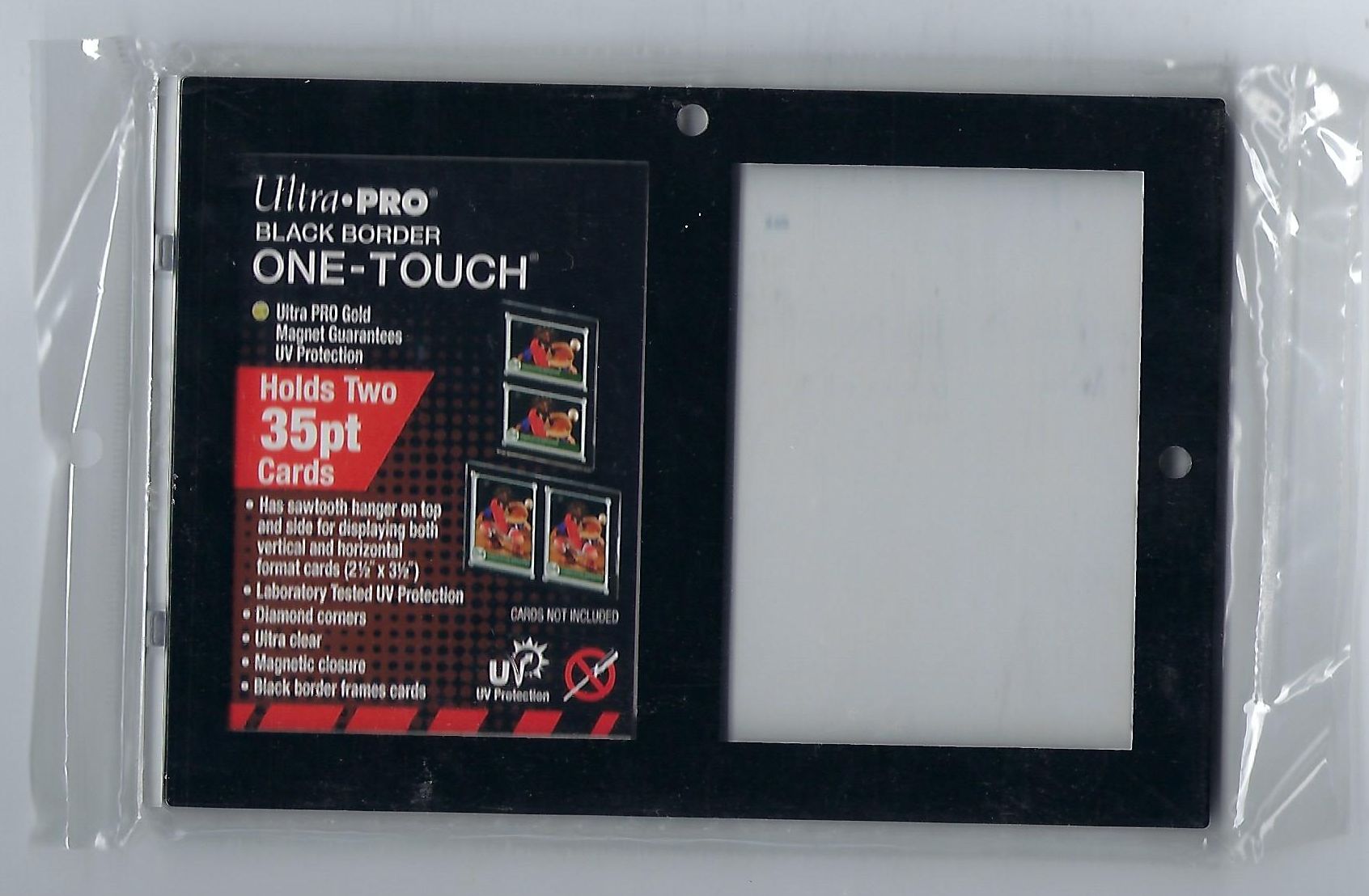 Ultra Pro Black-Bordered Magnetic One-Touch Holders 35pt 2 card holder